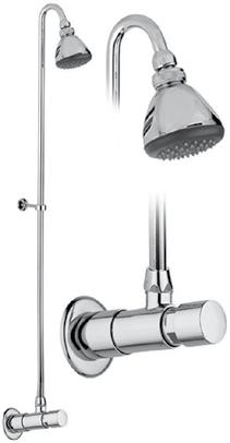 profundidade ajustável Shower System for wall mounting with self-closing tap - Adjustable depth Colonne de douche system temporisée, montage mural réglable Sistema de ducha temporizado - distancia