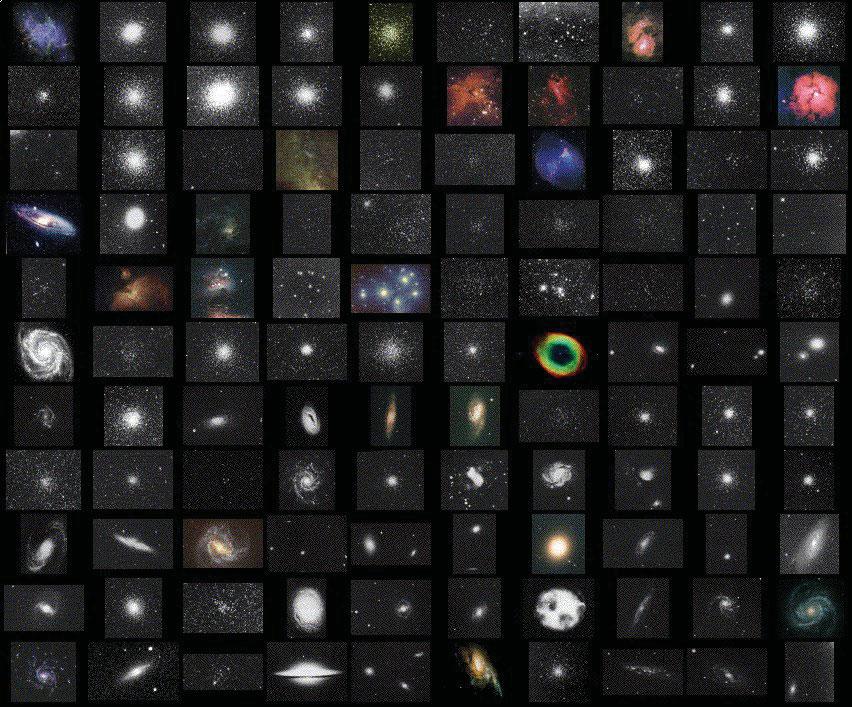 Entre 1758 e 1780, Charles Messier observa e cataloga 110 nebulosas.
