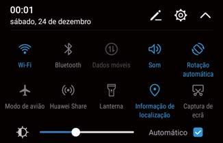 Funcionalidades e definições do sistema móveis, Bluetooth ou Wi-Fi. No entanto, ainda poderá reproduzir música, ver vídeos e utilizar aplicações que não necessitem de uma ligação à Internet.