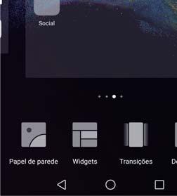 Ecrã e visor Mover widgets No ecrã