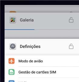 Ecrã e visor Ver tarefas recentes Toque em Recentes para ver as tarefas recentes.