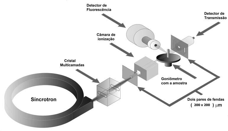 4 Metodologia O sistema de CTXRF foi implementado na linha de Fluorescência de Raios X (XRF) do Laboratório Nacional de Luz Síncrotron.