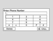 Sistemul handsfree pentru telefon (HFT) (la unele modele) Pentru a efectua un apel folosind un număr de telefon (afişaj de navigaţie), procedaţi astfel: Pentru a reapela ultimul număr apelat de HFT