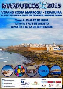 Essaouira (Marrocos) Datas: Quenda I: 18-25 de xullo de 2015. Quenda II: 1-8 de agosto de 2015. Quenda III: 5-12 de setembro de 2015. Cota participación: 390.