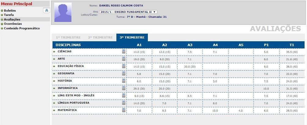 desejada, clicando no ícone correspondente.