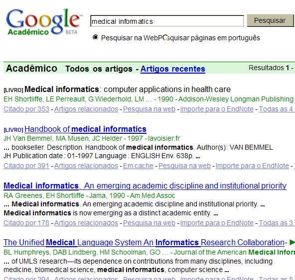 Requisitos de Busca e Recuperação de Informação > Fontes sobre BDLTC > Mecanismos de Busca Mecanismos de busca como