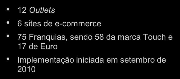 concentrado em itens de menor preço Ênfase em lojas de departamentos com componente de moda