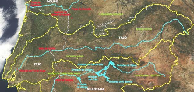 CUENCA HIDROGRÁFICA DEL TAJO BACIA HIDROGRÁFICA DO TEJO Figura 14: Cuenca hidrográfica del Tajo / Bacia hidrográfica do Tejo PRECIPITACIONES La precipitación de referencia acumulada en el conjunto