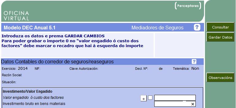 Os conceptos que configuran a calculadora detállanse no seguinte cadro: Código/s do PXC 70 e/ou 75 740 Concepto Comisións Percibidas (excluídas as percibidas pola actividade desenvolvida baixo a