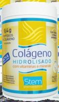 S: 6.2469.0051.001-7 Colágeno em pó Contém colágeno hidrolisado, principal componente proteico dos ossos e da pele. O Colágeno em pó Stem fornece 10 g de colágeno hidrolisado puro por porção.