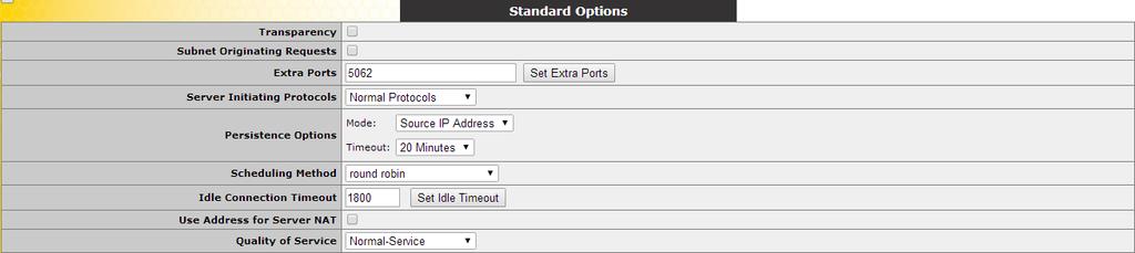 6. Clique Add This Virtual Service. Figura 5-33: Real Servers section 7. Expanda a seção Real Servers. 8. Selecione ICMP Ping no menu drop-down Real Server Check Parameters. 5.2.