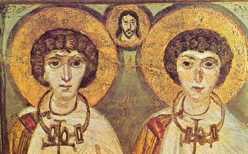 Ícone de Sergius e Bacchus, Monte Sinai, século VI.