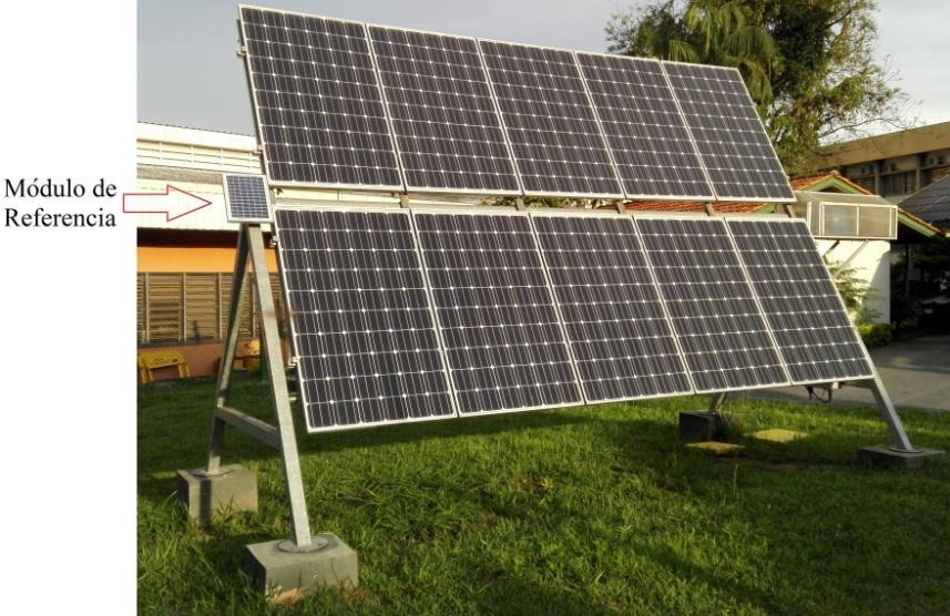 MATERIAIS E MÉTODOS No IEE/USP foi projetado e construído um protótipo de seguidor solar de eixo horizontal para um sistema fotovoltaico conectado à rede elétrica de 2,5 kwp.