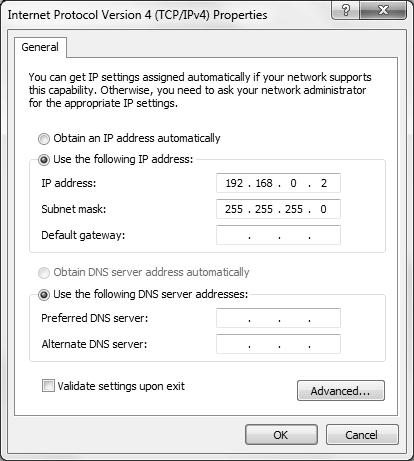 Pr isso, proe o seguinte moo: Ligue um o Ethernet CAT 5e (ou superior) o móulo CPU. 2 Ligue o o Ethernet o seu omputor. Altere o seu enereço IP pr orresponer o o móulo CPU.