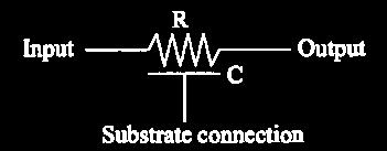 Atraso RC por um poço-n Este é a forma básica de uma linha de transmissão RC!