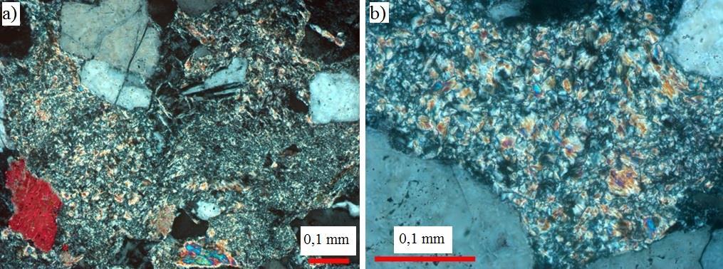 Lâmina 7: Caulinita substituindo grão indeterminado, possivelmente feldspato Figura 5.