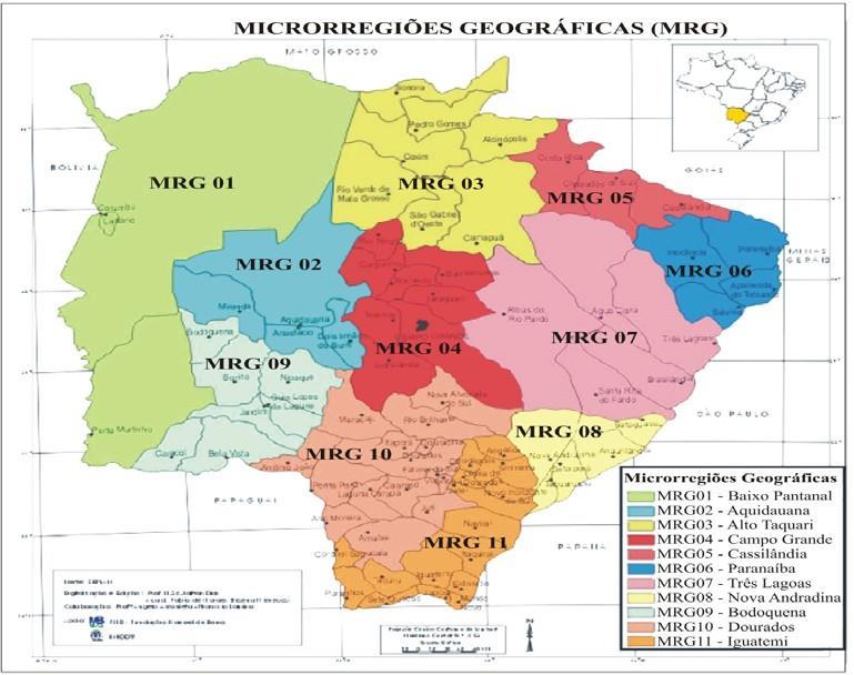 1.5 Regionalização O Estado do Mato Grosso do Sul é pertencente a duas divisões regionais, sendo o Centro Oeste e o Centro-Sul.