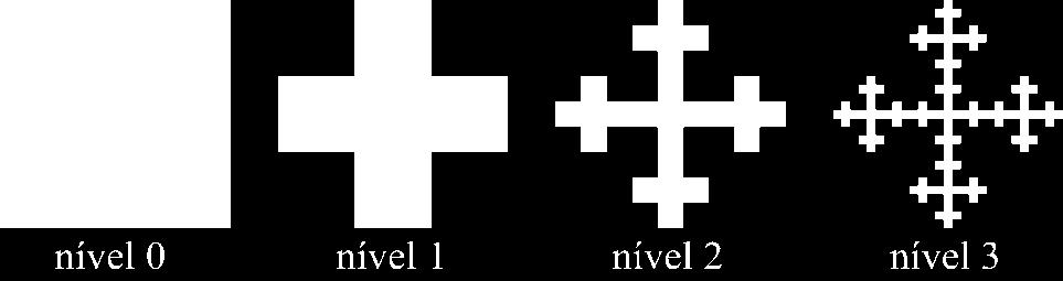 (a) (b) (c) Figura 2.2. Exemplos de fractais: a) fractal de Vicsek; b) conjunto de Mandelbrot; c) terrenos fractais.