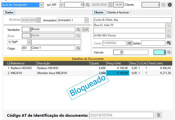 a ficar como não anulado Falha na comunicação por WebService Sempre que a comunicação dos documentos de transporte efetuada via WebService falhe (falha da AT, falha