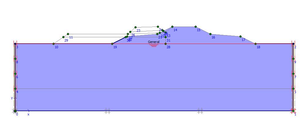 2 vê-se o nível d água a 5 cm do topo do terreno, por isso na análise o nível d água foi posicionado na superfície do terreno conforme Figura 4.3.