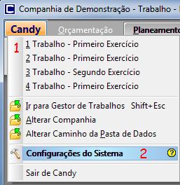 PERSONALIZAÇÃO DO AMBIENTE DE TRABALHO DO SISTEMA CANDY O ícone (ou um clique com o botão direito do rato na Área de Trabalho (Desktop) do Candy seguido da opção Customise