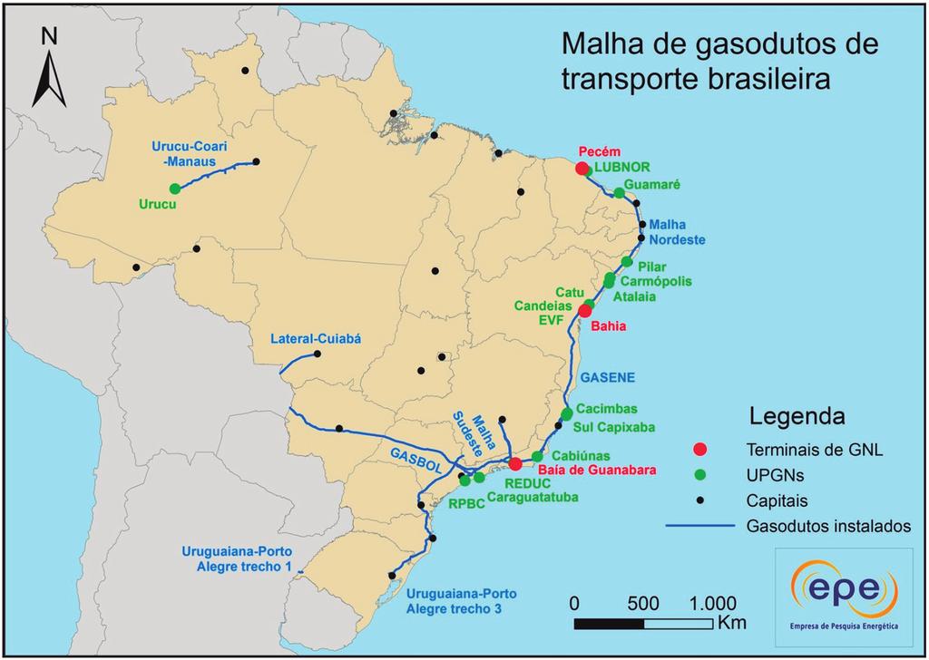 GÁS NATURAL: MERCADO E COMPETITIVIDADE 28 mercado consumidor para o gás natural. A ampliação da malha de transporte mostra-se um dos grandes desafios do setor no Brasil.