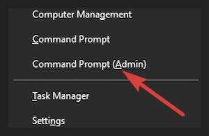 Agora, você deve executar os comandos abaixo de acordo com a opção que você clicou: Command Prompt Caso a opção que você tenha clicado tenha o nome de Command Prompt, execute o comando abaixo na