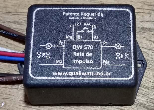 Figura 19: - Relé de Impulso Bipolar com circuito eletrônico e comando ligados na mesma rede elétrica.