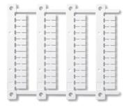 24 Cartela de etiquetas de identificação (impressoras de transferência térmica