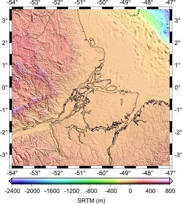 58 FIGURA 13 - ALTITUDES DO SRTM30_PLUS E DTM2006.