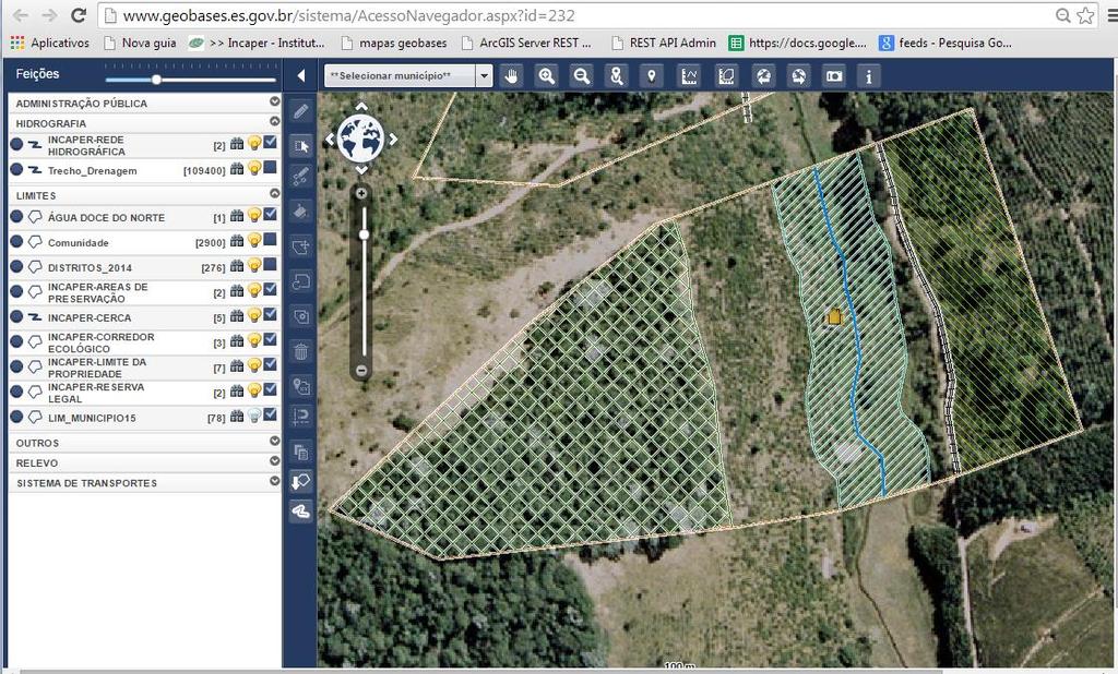 3.3 Interfaces Geográficas Foram estruturadas duas Interfaces Geográficas denominadas INCAPER ELDR ECO e INCAPER ELDR ADN.