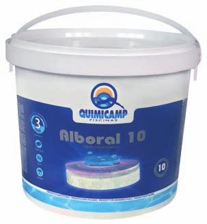 14 PRODUCTO QUÍMICO PRODUTO QUÍMICO ALBORAL PS MULTIFUNCIÓN TABLETAS 200 G Producto clorado, potenciado en su fórmula para que actúe como desinfectante, algicida, bactericida, fungicida, floculante,