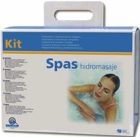 14 PRODUCTO QUÍMICO PRODUTO QUÍMICO KIT SPAS Kit completo para el tratamiento integral de spas o hidromasaje.