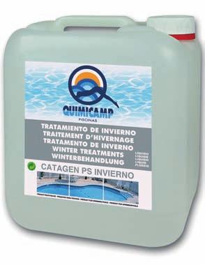 14 PRODUCTO QUÍMICO PRODUTO QUÍMICO CATAGEN PS INVIERNO LÍQUIDO TRATAMIENTO DE INVERNAJE SIN FILTRACIÓN Indicado para instalaciones cerradas durante todo el invierno.