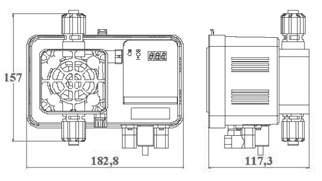 BOMBAS DOSIFICADORAS BOMBAS DOSEADORAS ME1-CA ME1-C Bomba dosificadora electromagnética Caudal regulable manualmente.