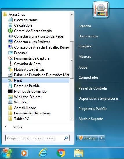I. PINTANDO O SETE NO PAINT O Paint é um programa que vem nos computadores que tem o Windows. Ele é feito para desenhar, colorir e editar imagens.