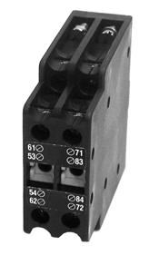 1 pç por contactor 2 2 J7KN-450 até J7KN-860 J7KN-E-22F *1 Contactos adequados para circuitos electrónicos, de acordo com IEC60947-5-4 para tensão nominal de 24 VDC (características do teste 17 VDC,