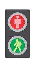 Nos cruzamentos e em suas imediações, se não houver faixa de pedestres, estes devem cruzar a via na continuação da calçada, não entrando na via sem estar seguros de que podem atravessá-la sem