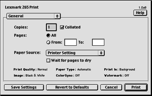 Caixas de diálogo Imprimir e Configurar página (Macintosh apenas) Com o documento aberto, faça clique em Ficheiro Imprimir. Com o documento aberto, faça clique em Ficheiro Configurar página.