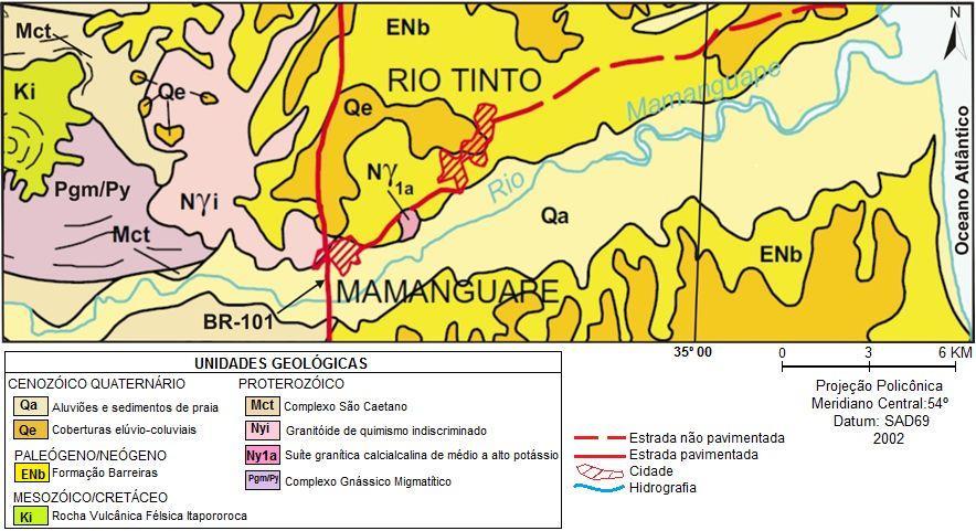 2) é constituída por um compartimento litótopo composto por feições distintas que estão presentes no embasamento neoproterozoico do Terreno Alto Pajeú (TAP), que engloba parte da província da