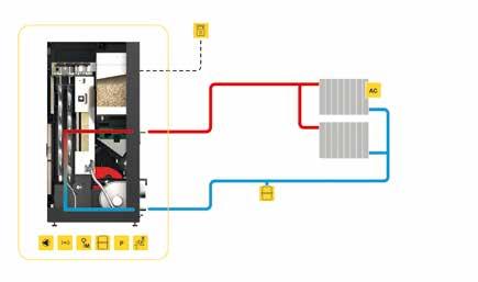 HYDRAULIC DIAGRAMS (COMPACT BOILERS) 1 SIMPLE CONNECTION SOLELY TO CENTRAL HEATING RADIATORS 3 CONNECTION TO CENTRAL HEATING RADIATORS, IN CONJUNCTION WITH A SUPPORT BOILER AND SANITATION WATER