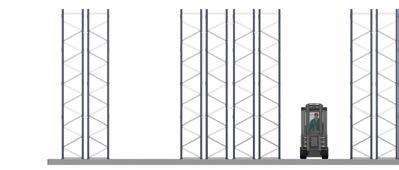 Estantes para paletização convencional de profundidade dupla Para poder armazenar um maior número de paletes, e dependendo do peso e do número de paletes por referência, é