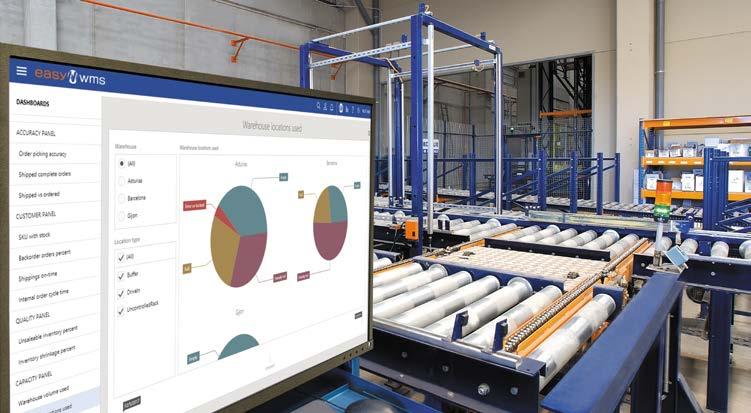 O Easy WMS assegura o correto funcionamento e controle das instalações coordenando movimentos da mercadoria desde os pontos de origem do destino para assegurar a máxima eficiência.