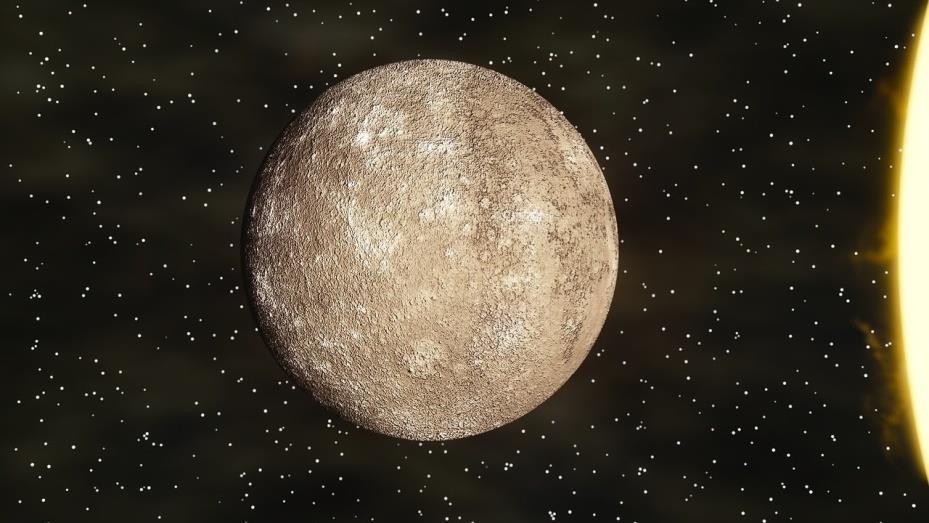 Mercúrio é o menor e mais interno planeta do Sistema Solar, orbitando o Sol.