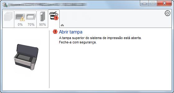 Preparativos antes da utilização Separador de Evolução da Impressão É apresentado o estado dos trabalhos de impressão.