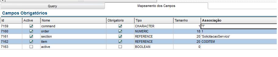 Na tela de configuração de Importação/Exportação, informar a configuração de Importação para os dois Layouts anteriormente cadastrados: Item Itens nas Seções As configurações de Importação/Exportação