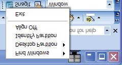 3. Optimização da imagem Menu Botão Direito Clicar com o botão direito no ícone Desktop Partition (Partição do Ambiente de Trabalho) para ver o menu de lista pendente. 1.