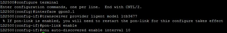 FIGURA 8 - CONFIGURANDO MODO DE OPERAÇÃO DA PORTA GPON0.1 E APLICANDO VLAN. Atenção!