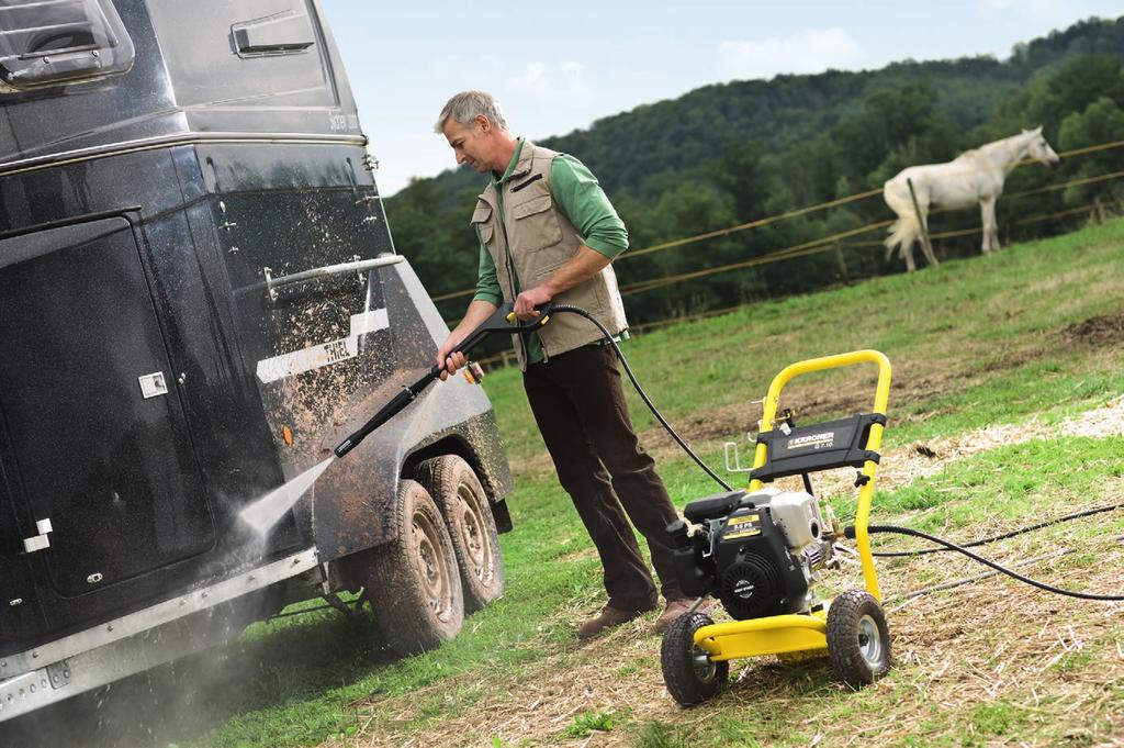 Dados técnicos Referência Código de barras (EAN) 4039784239548 Pressão de trabalho bar / MPa 20 160 / 2 16 Caudal de água l/h 470 Temperatura de afluência da água C 40 Potência hp 5,5 Tipo de motor