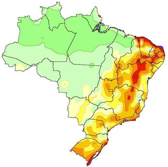 Fonte: Atlas Eólico Brasileiro Panorama do Potencial Eólico Brasileiro, ANEEL (2003) PANORAMA